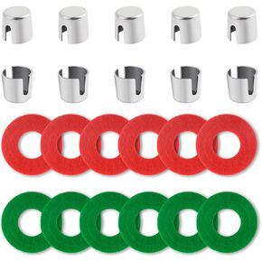 10PCS Battery Post Shims with 12PCS Felt Washers,Battery Terminal Shim for Repairing Worn and Battery Terminals,Car Battery Terminal Post Shims Suit for Cars,SUVs,Trucks