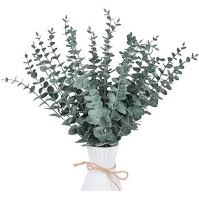 24pcs Eucalyptus Stems Artificial Eucalyptus Stems with Leaves Fake Greenery Branches Fake Flowers for Wedding Bouquets, Floral Centerpieces, Home/Office/Christmas Decor
