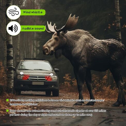 4 PCS Deer Whistles for Car, Deer Whistles Animal Warning Device to Avoid Collisions, Animal Alert Deer Repellent Devices for Cars Trucks Motorcycles, Car Accessories (Transparent) in Kuwait