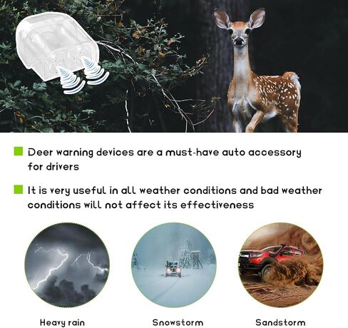 4 PCS Deer Whistles for Car, Deer Whistles Animal Warning Device to Avoid Collisions, Animal Alert Deer Repellent Devices for Cars Trucks Motorcycles, Car Accessories (Transparent) in Kuwait
