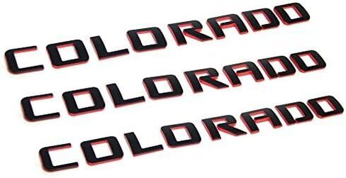 Yoaoo 3pcs OEM Redline Colorado Emblems Letter Badge Compatible with for Colorado Glossy 2007-2019 (Red Line) in Saudi Arabia