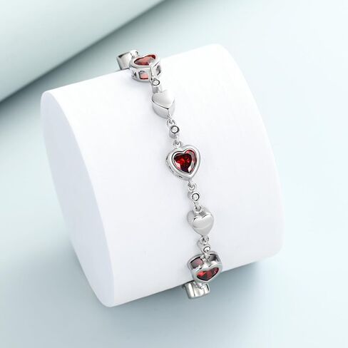Heart Shape Urn Bracelet for Ashes Birthstone Heart Bracelet Cremation Jewelry Urn Bracelet for Ashes Keepsake in Kuwait
