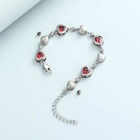 Heart Shape Urn Bracelet for Ashes Birthstone Heart Bracelet Cremation Jewelry Urn Bracelet for Ashes Keepsake in Kuwait