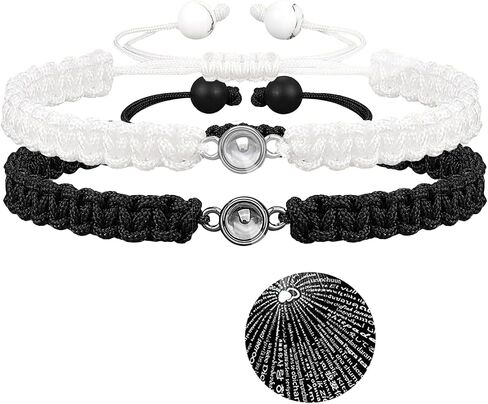 Love Bracelet for Couples His and Hers Projection Relationship Bracelets I Love You Gifts for Him in Kuwait