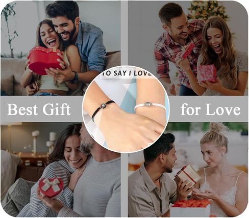 Love Bracelet for Couples His and Hers Projection Relationship Bracelets I Love You Gifts for Him in Kuwait