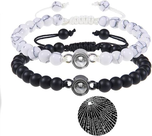 Love Bracelet for Couples His and Hers Projection Relationship Bracelets I Love You Gifts for Him in Kuwait