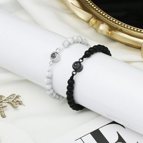 Love Bracelet for Couples His and Hers Projection Relationship Bracelets I Love You Gifts for Him in Kuwait