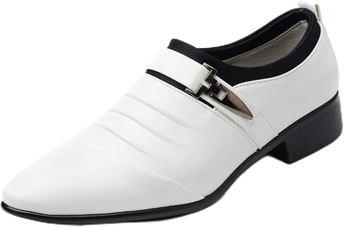 Men's Strap Buckle Slip-on Dress Loafers Shoes Formal Tuxedo Leather Shoes for Male Business Work Office in Saudi Arabia