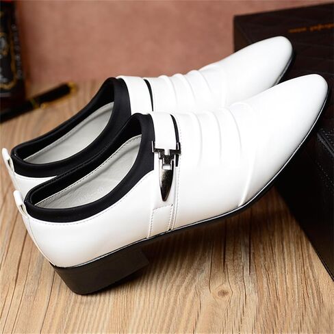 Men's Strap Buckle Slip-on Dress Loafers Shoes Formal Tuxedo Leather Shoes for Male Business Work Office in Saudi Arabia