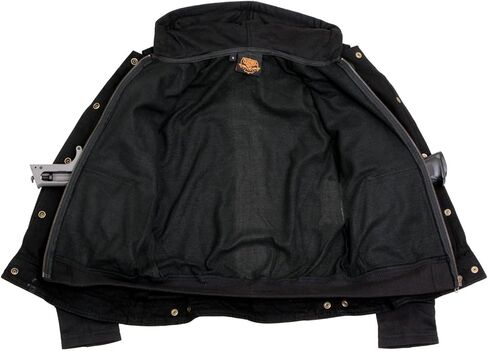 Milwaukee Leather MDL4002 Women's Black Denim 2 in 1 Shirt Style Collar Motorcycle Rider Vest W/Removable Hoodie in Saudi Arabia