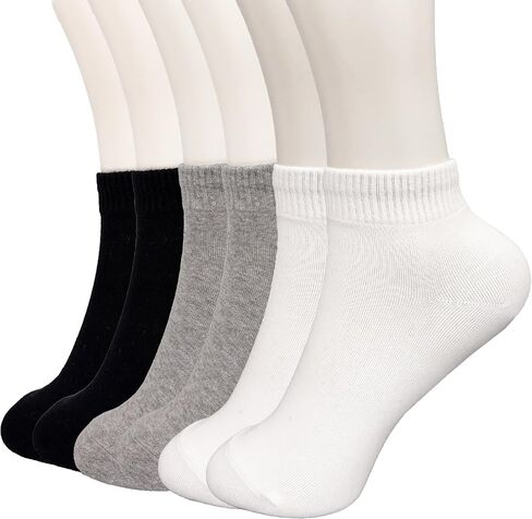 Socks Women Ankle 6 Pairs Cotton Quarter Premium Trendy Comfort Breathable Socks Made in Korea Size 5-9 in Saudi Arabia
