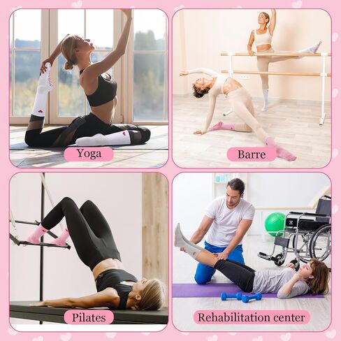 Geyoga 3 Pairs Pilates Socks for Mom Women Gifts Non Slip Yoga Socks with Grips Funny Mother Gifts for Birthday Party in Saudi Arabia