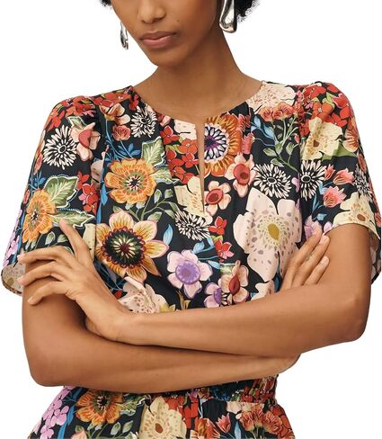 hibshaby Women's Romper Print Short Sleeve Boho Overall Round Neck Wide Leg Outfit Floral Romper Dress in Saudi Arabia