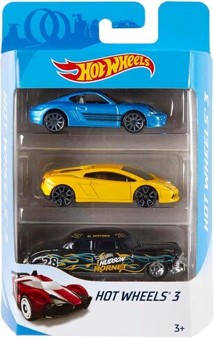 Hot Wheels 3 Car Pack, Multipack of 3 Hot Wheels Vehicles, Instant Starter Set, Collection of 1:64 Scale Toy Sports Cars, Rolling Wheels, For Kids 3 Years & Up in Saudi Arabia