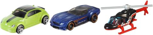 Hot Wheels 3 Car Pack, Multipack of 3 Hot Wheels Vehicles, Instant Starter Set, Collection of 1:64 Scale Toy Sports Cars, Rolling Wheels, For Kids 3 Years & Up in Saudi Arabia