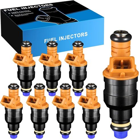 0280150943 Fuel Injectors Fit For:-Ford F250 5.4L 1997-1999 5.8L 1989-1996 for:-Mustang 1996-2004 F150 F350 E150 E250 Bronco, For:-Lincoln Navigator Town Car, For:-Mercury Grand Marquis (Set of 8) in Kuwait