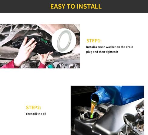 24pcsM14 Drain Plug Gaskets Crush Washer Drain Plug - Replacement for Audi/Volkswagen Crush Washer OEM N0138157 in Saudi Arabia