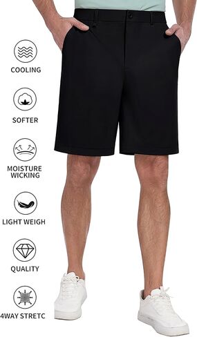 PEGENO Men's Golf Dress Shorts - Lightweight Waterproof Quick-Dry Casual Summer Shorts in Kuwait