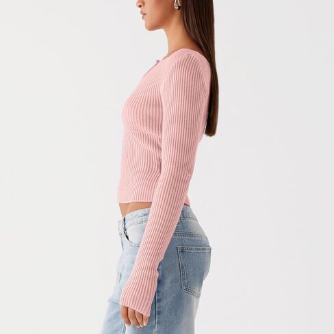 Women Off Shoulder Long Sleeve Sweater Y2K Ribbed Knit Pullover Solid Crop Top Going Out Boat Neck Blouse in Saudi Arabia