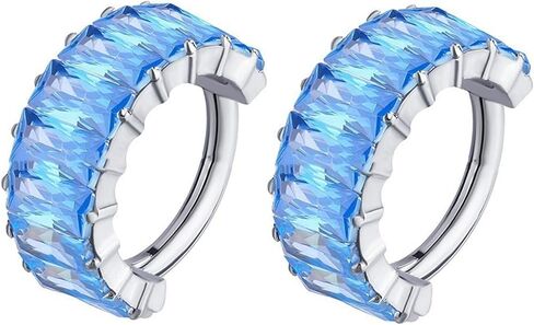 G23 Titanium Hypoallergenic Cubic Zirconia Hoop Huggie Diamond Pave Cuff Ear Climbers Cartilage Stud Earrings for woman man in Saudi Arabia
