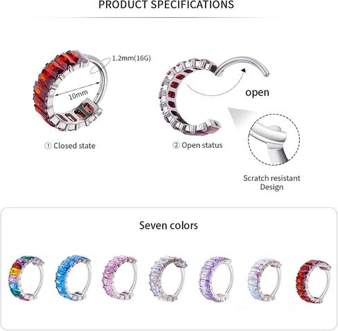 G23 Titanium Hypoallergenic Cubic Zirconia Hoop Huggie Diamond Pave Cuff Ear Climbers Cartilage Stud Earrings for woman man in Saudi Arabia