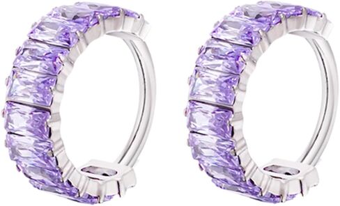 G23 Titanium Hypoallergenic Cubic Zirconia Hoop Huggie Diamond Pave Cuff Ear Climbers Cartilage Stud Earrings for woman man in Saudi Arabia