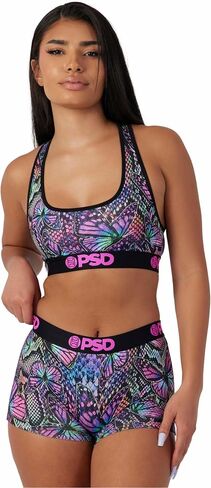 PSD Womens Moody Pop Boy Shorts Underwear for Women - Mixed Print Pack of Boyshort Underwear - 3 Pack Cotton Boyshort Underwear for Women, Women's Boy Shorts for Women Cotton in Saudi Arabia
