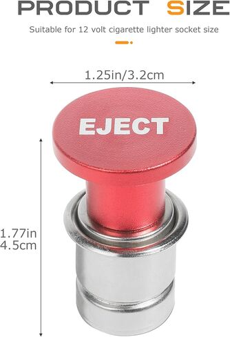 Car Cigarette Lighter Plug, 12V Anodized Aluminum, Eject/FIRE MISSILES/NITROUS, Red in Saudi Arabia
