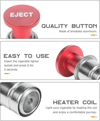 Car Cigarette Lighter Plug, 12V Anodized Aluminum, Eject/FIRE MISSILES/NITROUS, Red in Saudi Arabia