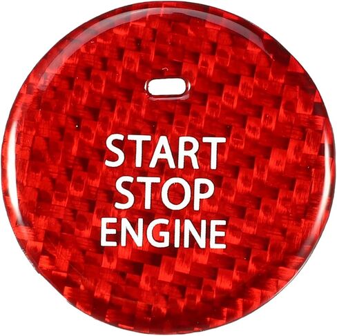 Engine Start Stop Button Cover for Mazda 3 Durable | Ignition Starter Switch Sticker Red 1 Pcs in Kuwait