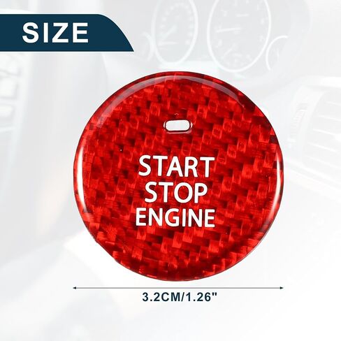 Engine Start Stop Button Cover for Mazda 3 Durable | Ignition Starter Switch Sticker Red 1 Pcs in Kuwait