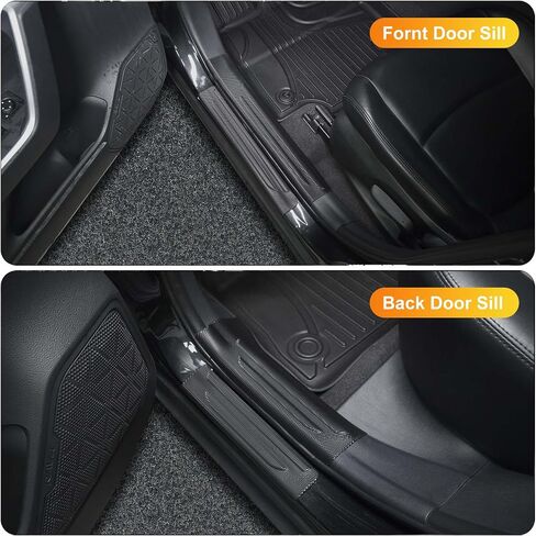 TTX LIGHTING Rear Bumper Protector Compatible with Toyota RAV4 2019-2025: TPE Trunk Sill Cover Protector Replacement for Toyota RAV4 Accessories, Balck (8PCS Door Sill +3PCS Trunk Sill) in Saudi Arabia