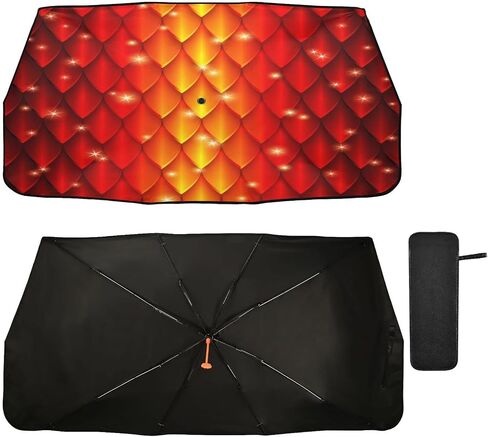 Boccsty Abstract Alcohol Glitter Ink Car Windshield Sun Shade Umbrella Blue Turquoise Marble Foldable Car Front Window Sunshade Umbrella UV & Heat Full Cover Car Front Windshield for Most Vehicle in Kuwait