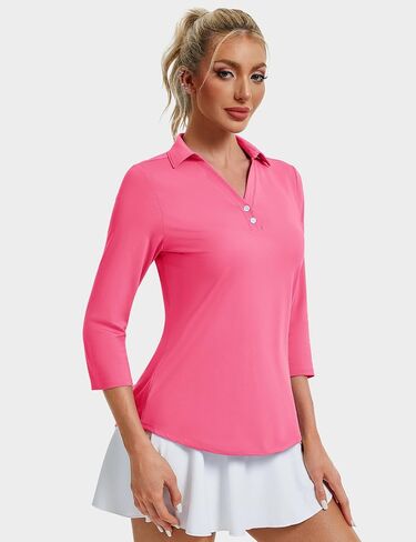 Magcomsen Women's UPF 50+ 3/4 قميص بولو طويل الأكملة in Kuwait