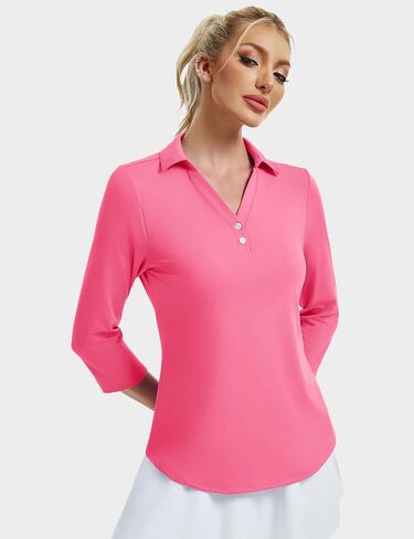 Magcomsen Women's UPF 50+ 3/4 قميص بولو طويل الأكملة in Kuwait