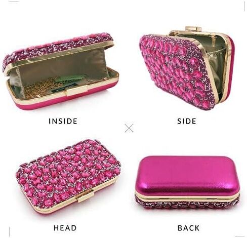 Milisente Clutch Purses For Women Crystal Clutches Evening Bags Gemstone Clutch Purse For Wedding Formal in Saudi Arabia