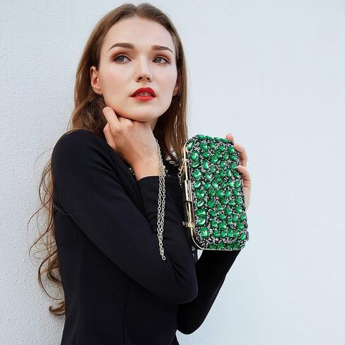 Milisente Clutch Purses For Women Crystal Clutches Evening Bags Gemstone Clutch Purse For Wedding Formal in Saudi Arabia