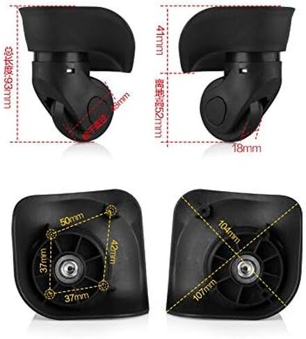 1 زوج للأمتعة حقيبة عجلات PVC PVC Presection Wheels Accessory Great Forccase (W041-2 L) in Saudi Arabia