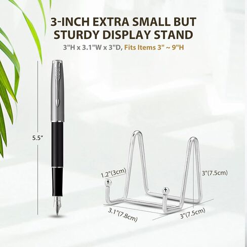 LIONWEI LIONWELI Plate Stands for Display - 6 Inch Metal Easels 4 Pack - Sturdy Tabletop Holders for Decorative Plates, Picture Frames, Books, Tablets, Vinyl Records & More - Silver in Saudi Arabia