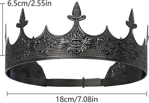 King Crown for Men Crowns Tiara for Birthday Party Costume in Saudi Arabia