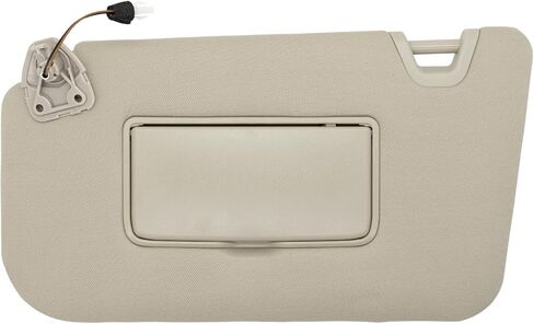 Driver Side Sun Visor Compatible with Nissan Rogue X-Trail 2014-2020 Sun Shade with Light Replacement 96401-4BA1D Color: Beige in Kuwait