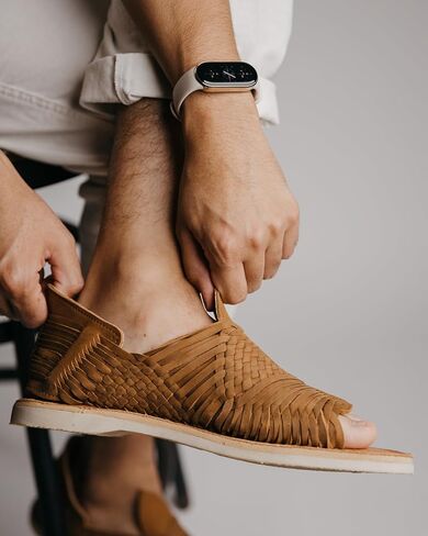 المكسيك en la piel المصنوع يدويًا من جلود الباشوكو للرجال - شقق مفتوحة من أخمص القدمين مع تصميم كريب وتصميم مريح وأنيق ، أحجام 7us - 13us in Kuwait