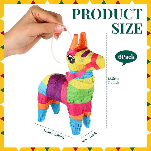Hungdao 24 Pcs Fiesta Decorations Includes Mini Donkey Pinata Wooden Fiesta Maracas for Kids Mini Sombrero Hats Cinco De Mayo Decorations for Birthday Fiesta Supplies in Saudi Arabia