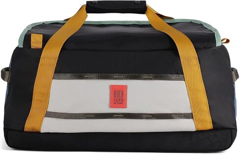 Topo Designs Mountain Duffel 40L, Recycled Nylon Ripstop Travel Bag, Removable Backpack Straps, Interior Mesh Pockets, Bluesign Approved (Stone Blue/Bone White) in Saudi Arabia