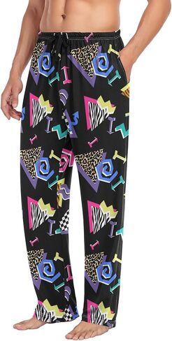 جوديان الثمانينيات من القرن التاسعينيات ، بانس بيجاما للرجال بانت نوم ناعم مع جيوب نوم سراويل صالة PJ للرجال in Kuwait