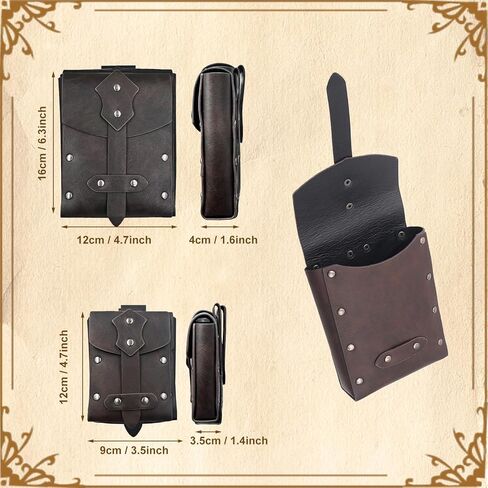Medieval Leather Chest Armor - Renaissance Costume for Men, LARP Costume & Medieval Accessories 11Pcs in Kuwait