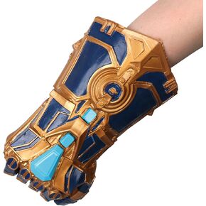 VI Gauntlet LED UP Latex Glove Blue Hand Fingers Fingers Movie Cosplay Costume Props Halloween
