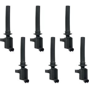 Coil Coil Pack FD502 متوافق مع Ford Freesty 2001-2008 Escape خمسمائة برج الثور 2003-2008 ، من أجل Mazda 6 2003 Tribute ، For Mercury Montego 2005-2008 Mariner V6 3.0L Coil Packs Set of 6
