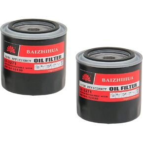 2-PACK BAIZHIHUA LF-3271 Oil Filter Replaces HH164-32430, 17321-32430 Fits Kubota L2050 L2501 L3301 L3750 L3901 L4240 L2501 L2800 L3200 L3400 L3700SU L3800 HST Tractor M4700 M4900 M5700 M5140 MX4700