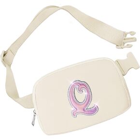 Leather Letter Belt Bag Cute Crossbody Bags Travel Fanny Waist Pack Trendy Stuff Christmas Birthday Gifts for Girls in Kuwait